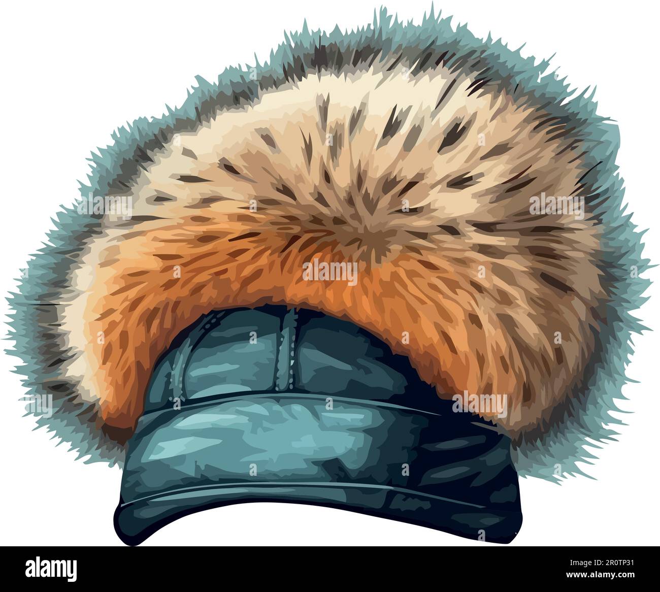 Cappello e giacca in pelliccia alla moda invernale Illustrazione Vettoriale