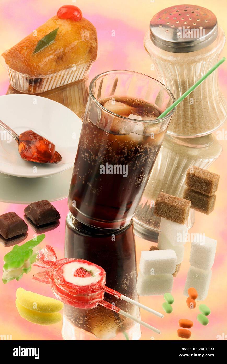 Prodotti zuccherati assortiti Foto Stock