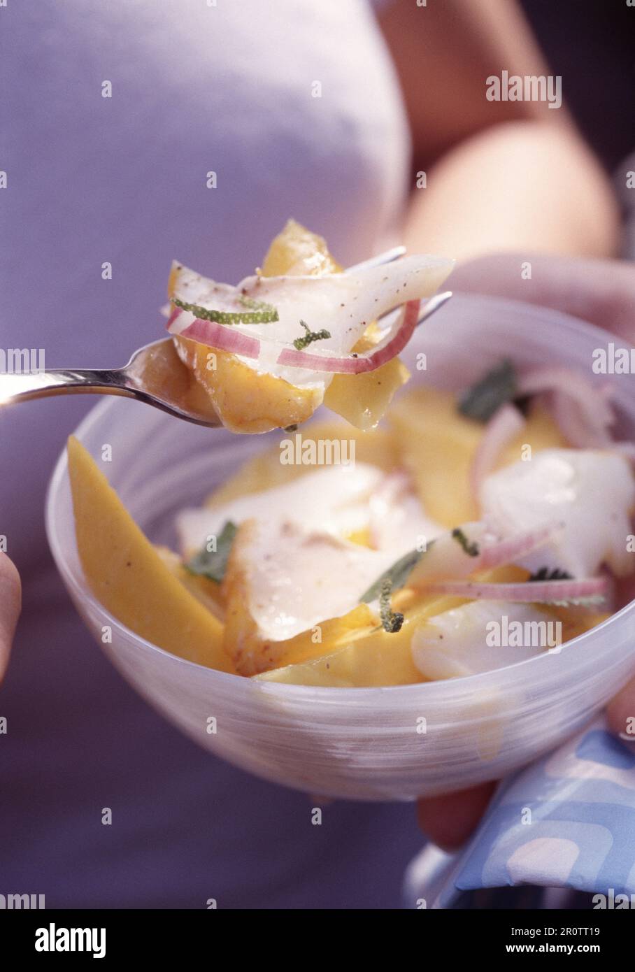 Insalata di eglefino e limone Foto Stock