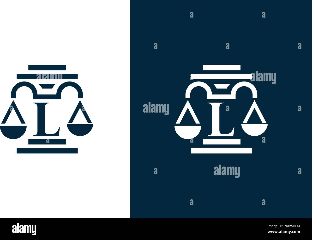 'L' lettera legge ditta logo design Illustrazione Vettoriale