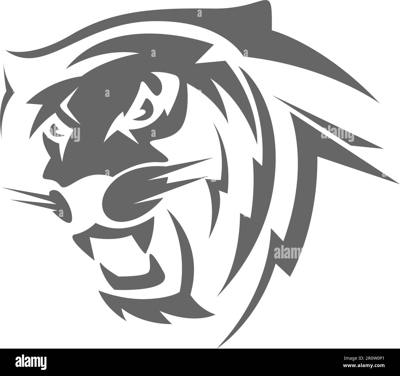 Disegno dell'icona del logo Tiger Illustrazione Vettoriale