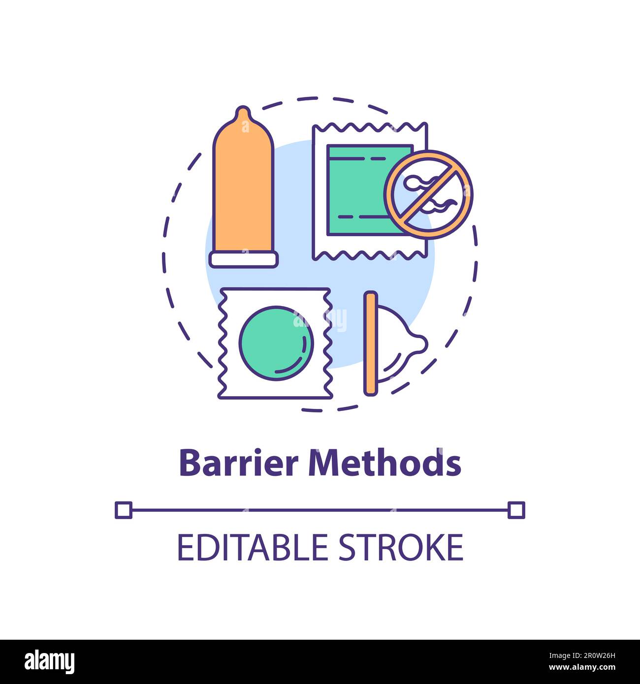 Icona del concetto metodi barriera Illustrazione Vettoriale