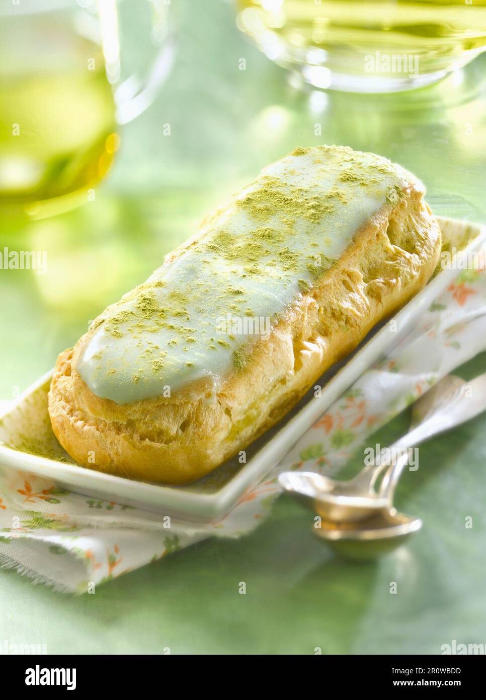 Tè verde Eclair Foto Stock