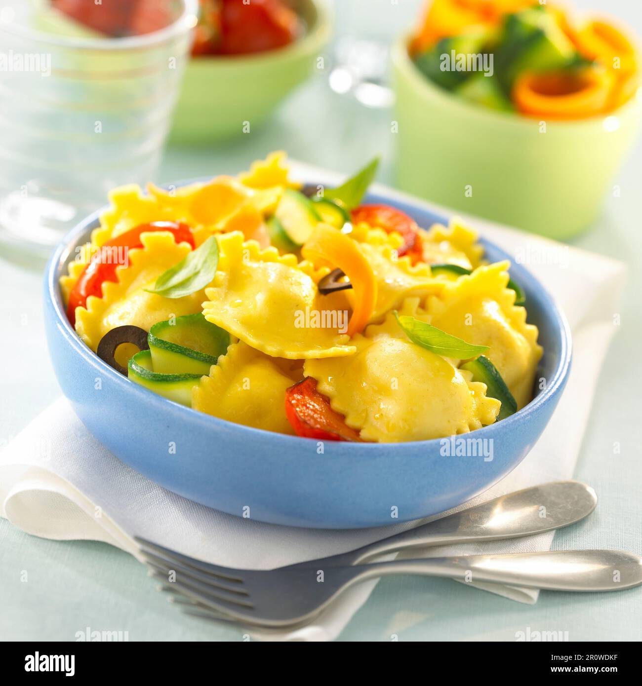 Ravioli con verdure Foto Stock