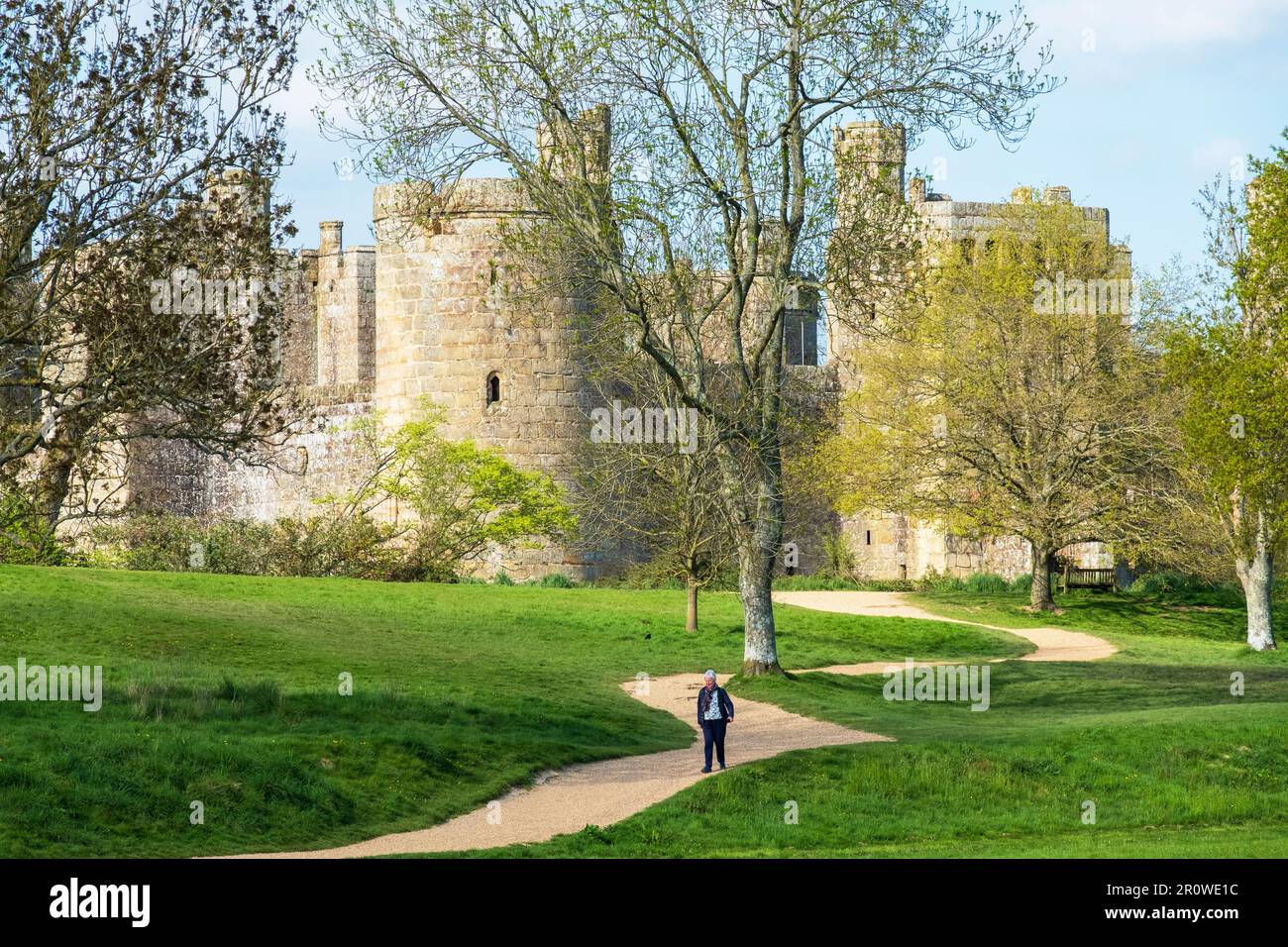 Il Castello di Bodiam, Weston-super-Mare, East Sussex, Regno Unito Foto Stock