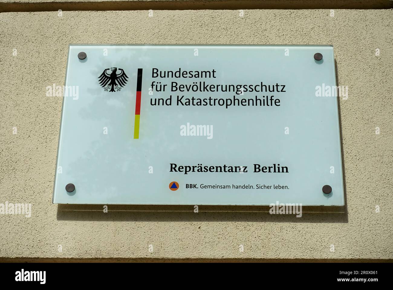 BPK, Ufficio federale della protezione civile e dell'assistenza in caso di catastrofi, Bundesamt für Bevölkerungsschutz und Katastrochenhilfe, Berlino Foto Stock