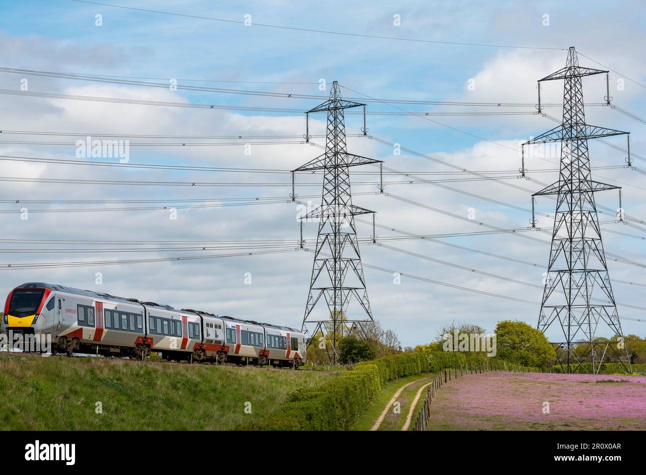 Linea di diramazione East Suffolk Campsea Ashe Suffolk UK Foto Stock