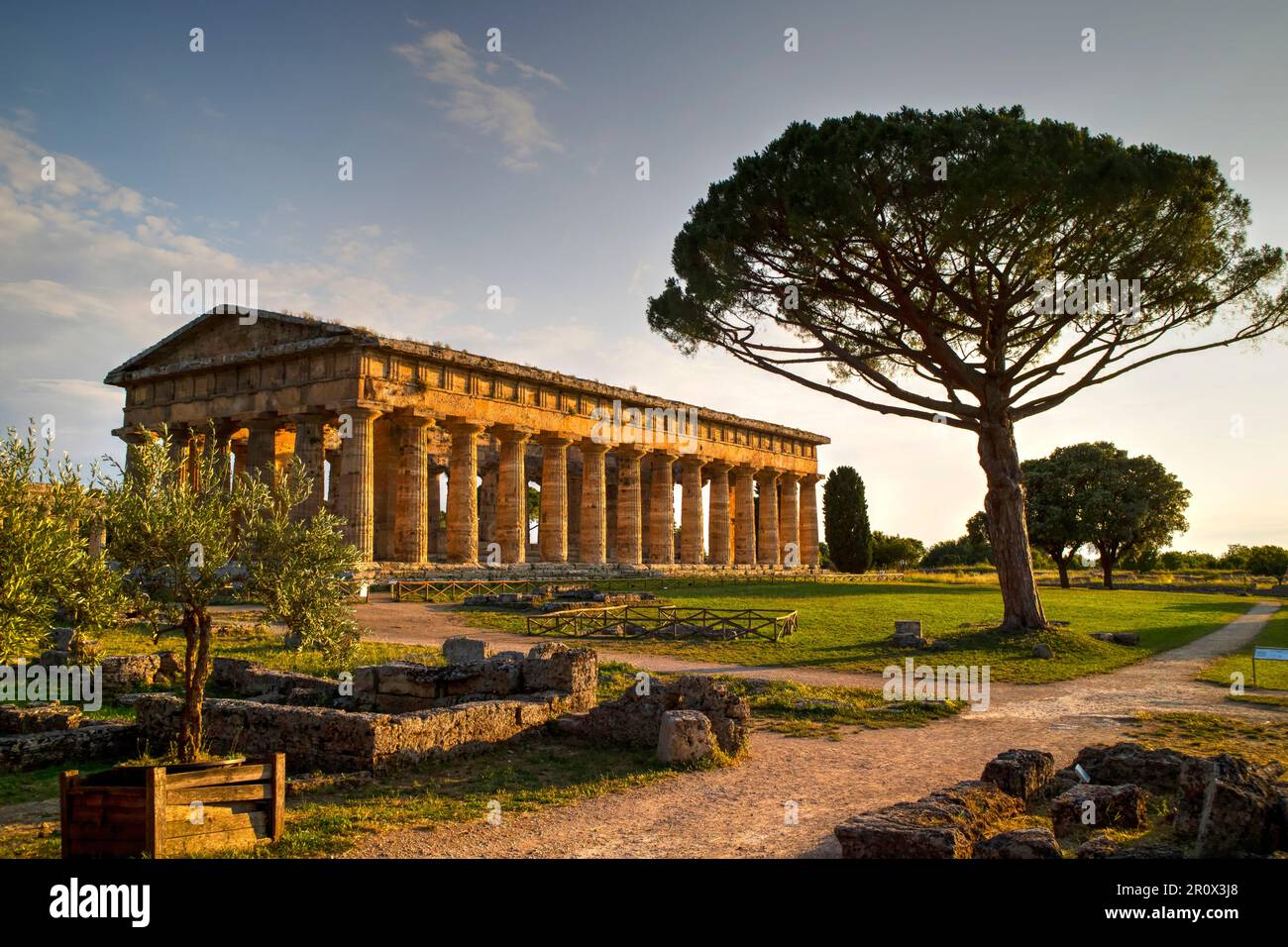 Le antiche rovine di Paestum , ruine ancienne Foto Stock