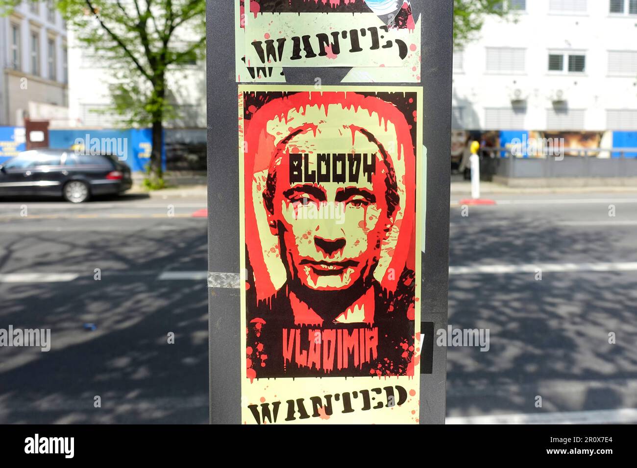 Protesta di fronte all'Ambasciata russa a Berlino, pubblica amministrazione, Germania Foto Stock