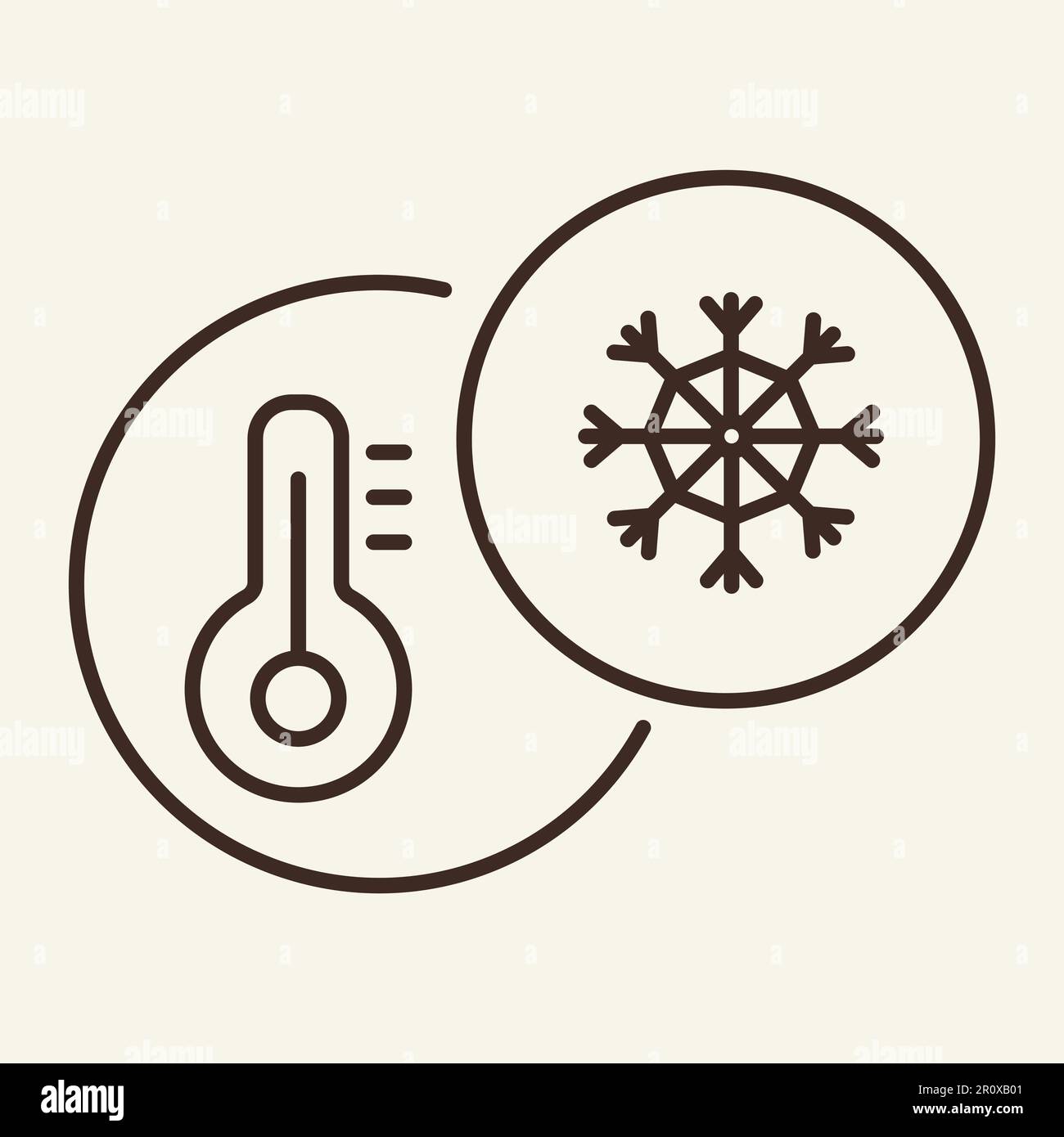 Icona della linea di bassa temperatura Illustrazione Vettoriale