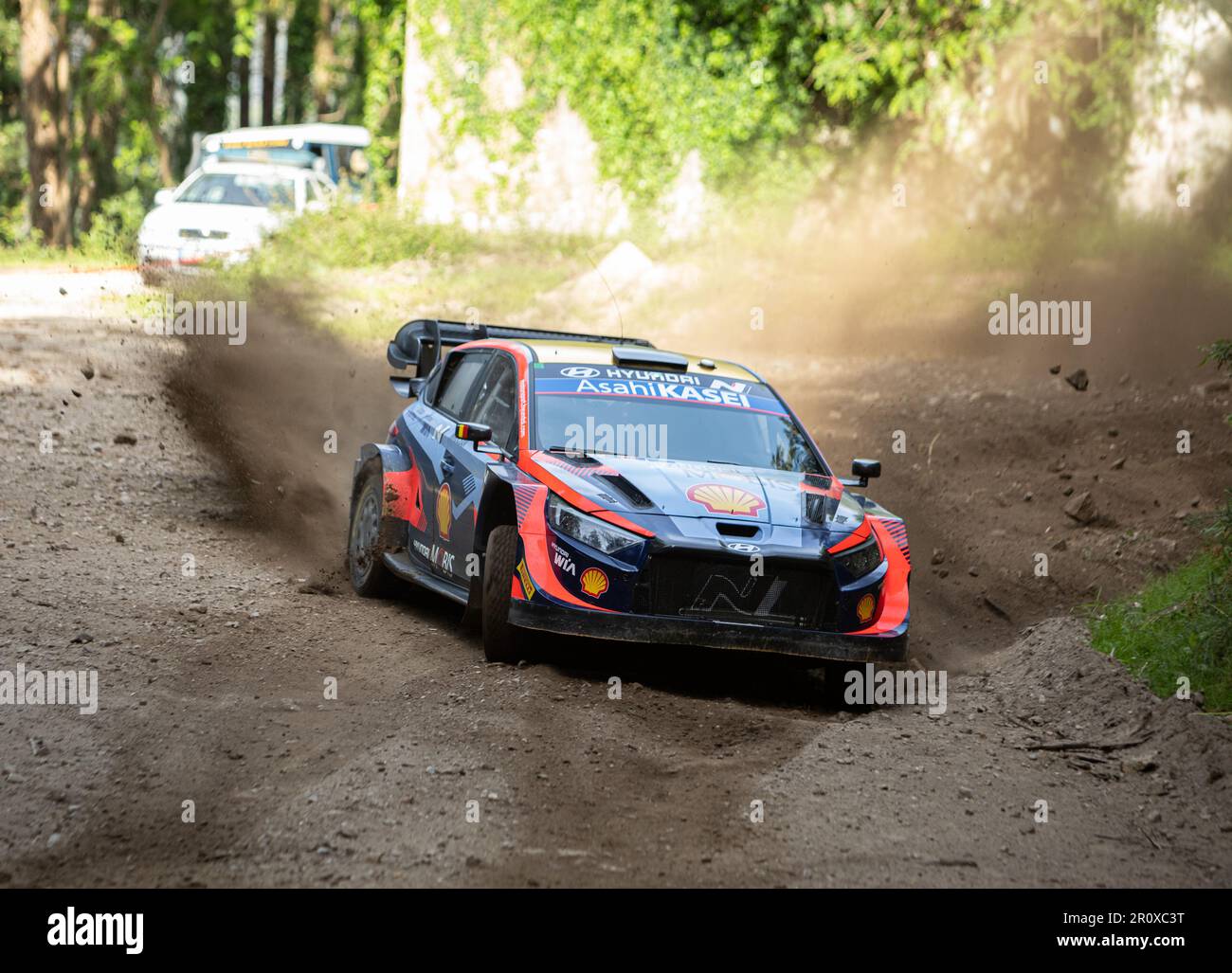 Periferia di Afife, Portogallo - 01 maggio 2023: Thierry NEUVILLE (bel), Martijn WYDAEGHE (bel) HYUNDAI SHELL MOBIS WRT, HYUNDAI I20 Coupe WRC, test day Foto Stock