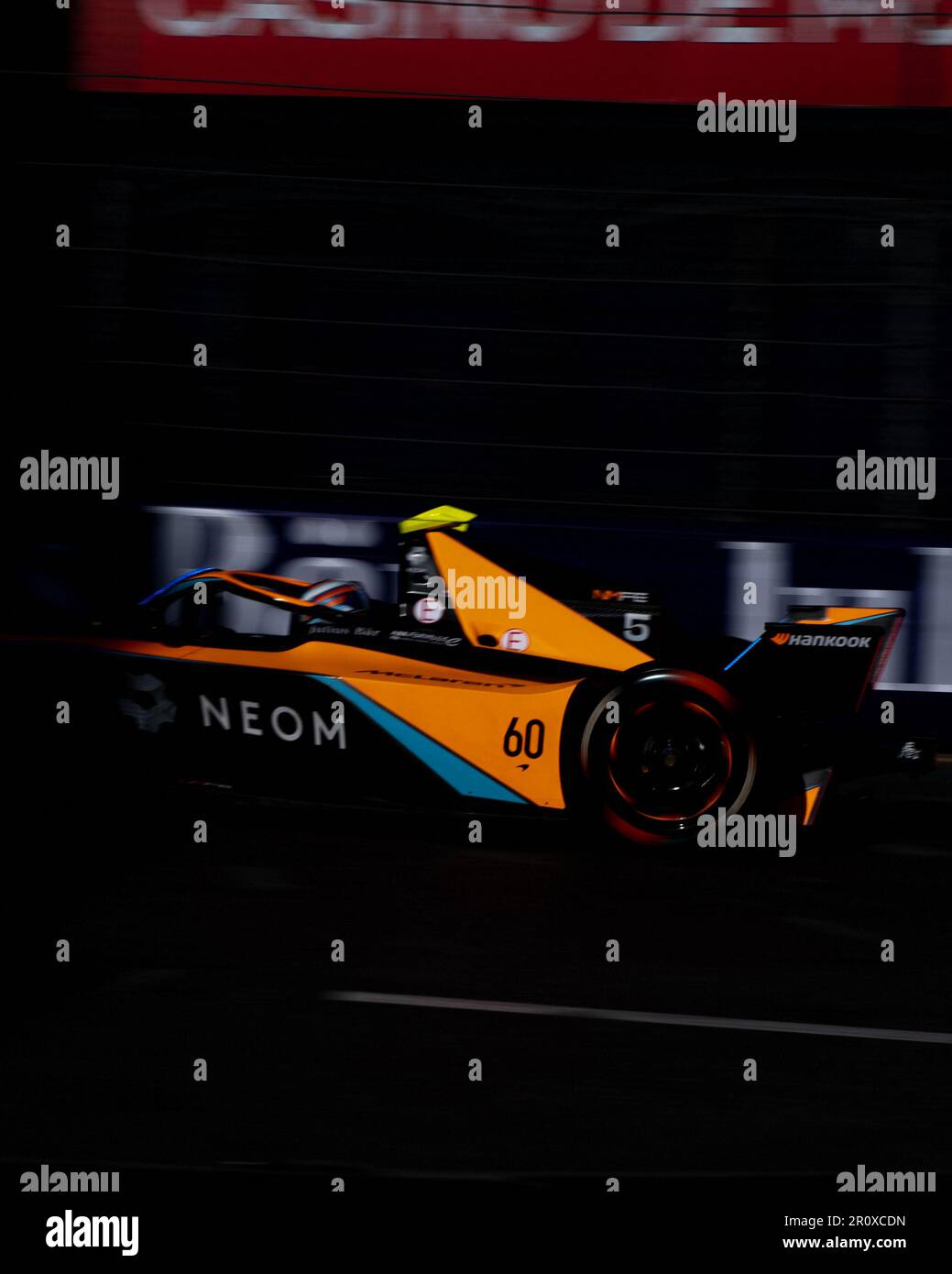 Jake Hugues (NEOM Mc Laren Formula e Team) gareggia nel 2023 nel Campionato del mondo Monaco FIA ABB Formula e che si terrà a Monaco il 06 giugno 2023. Foto di Laurent Coust/ABACAPRESS.COM Credit: Abaca Press/Alamy Live News Foto Stock