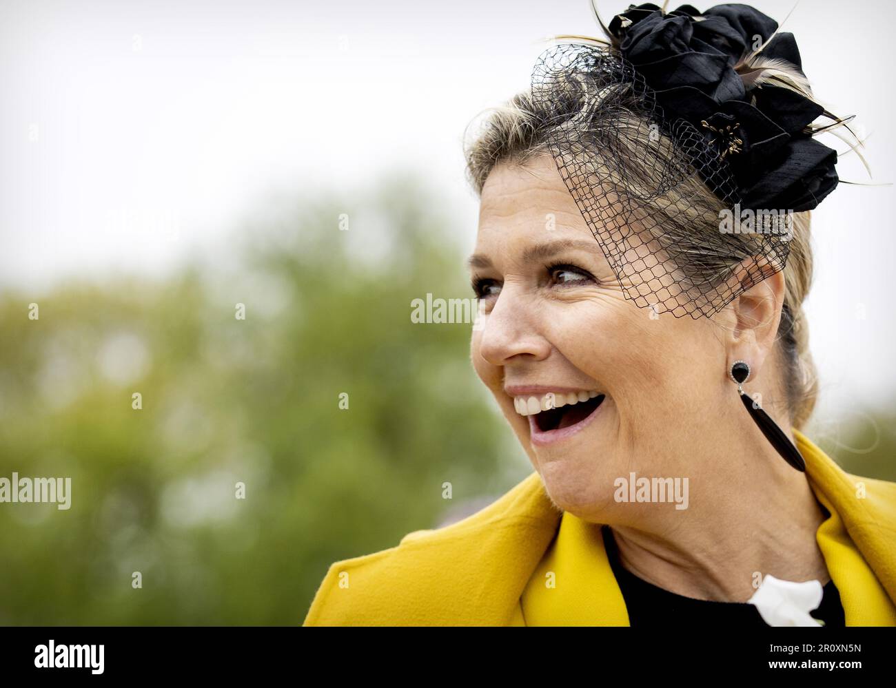 SCHIERMONNIKOG - la regina Maxima è accolta al partenariato Van der Bijl - Holwerda. La coppia reale pagherà una visita regionale di due giorni alle Isole Wadden. ANP KOEN VAN WEEL netherlands out - belgium out Foto Stock