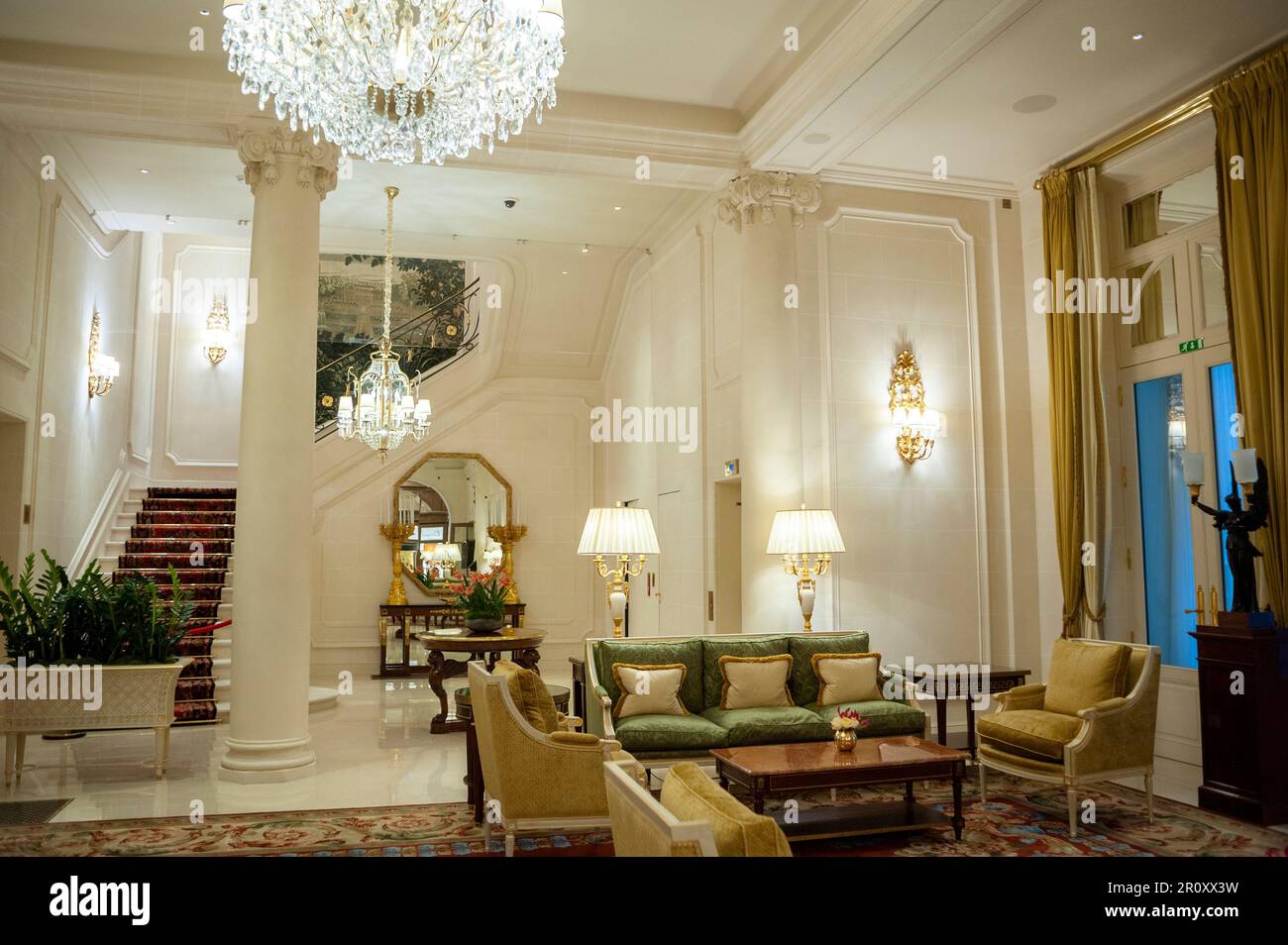 Parigi, Francia, Hotel le Ritz, vedute, arredamento elegante, stile di vita di lusso, sala Foto Stock