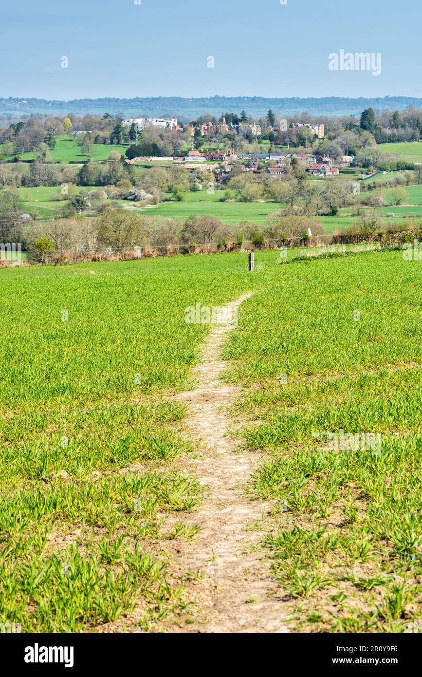 Vista di fronte a Penshurst vicino a Tunbridge Wells nel Kent, Inghilterra Foto Stock