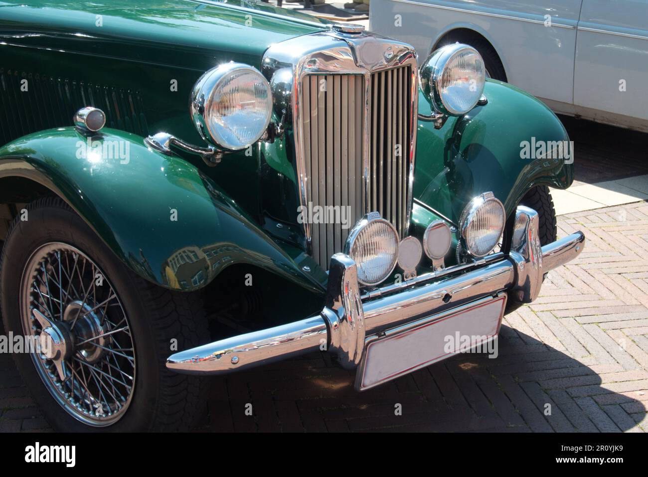 Auto classiche al sole, ricordi dei bei vecchi tempi. Foto Stock