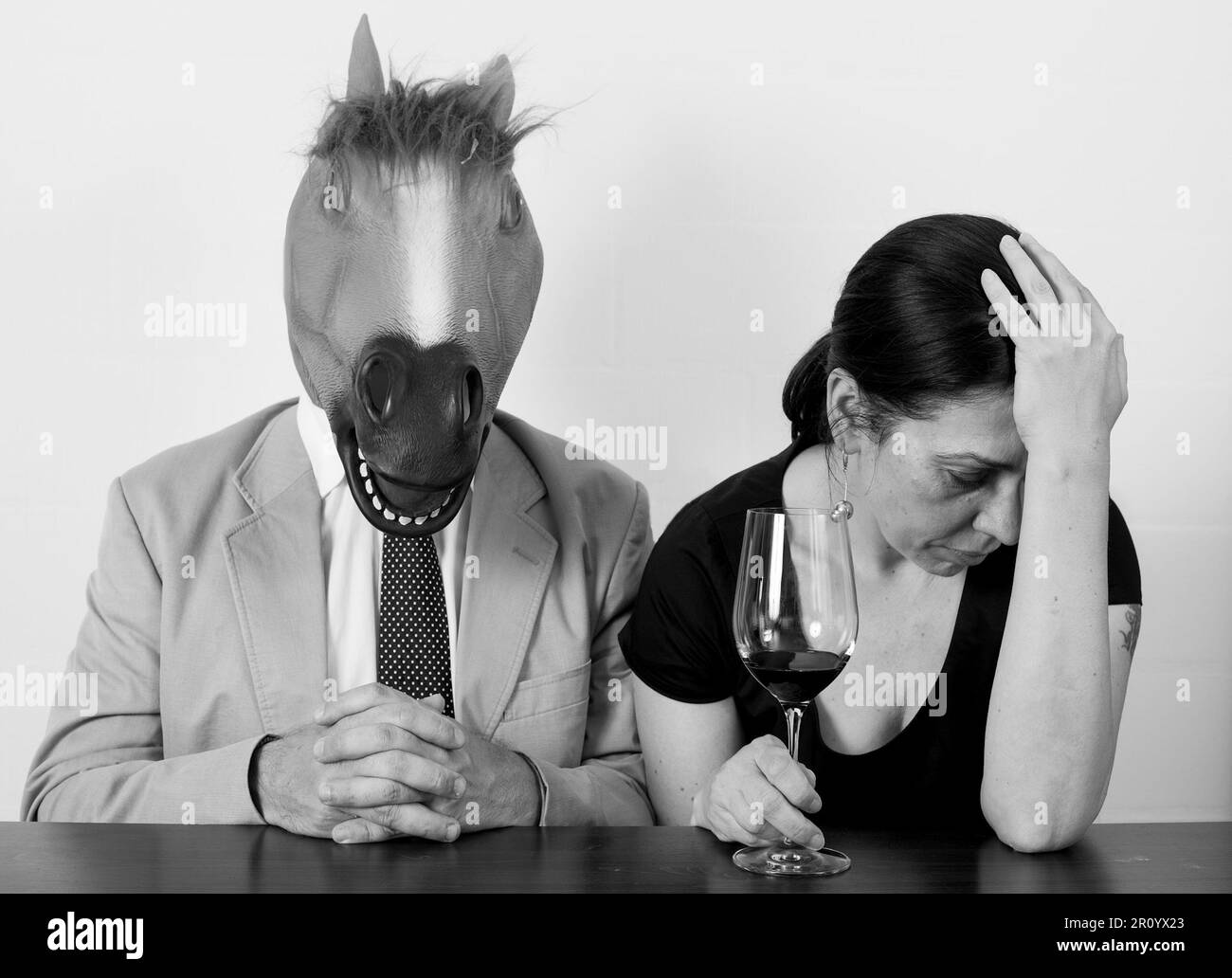 Magdalena Roeseler - si può condurre un cavallo al vino, ma non si può fare bere Foto Stock