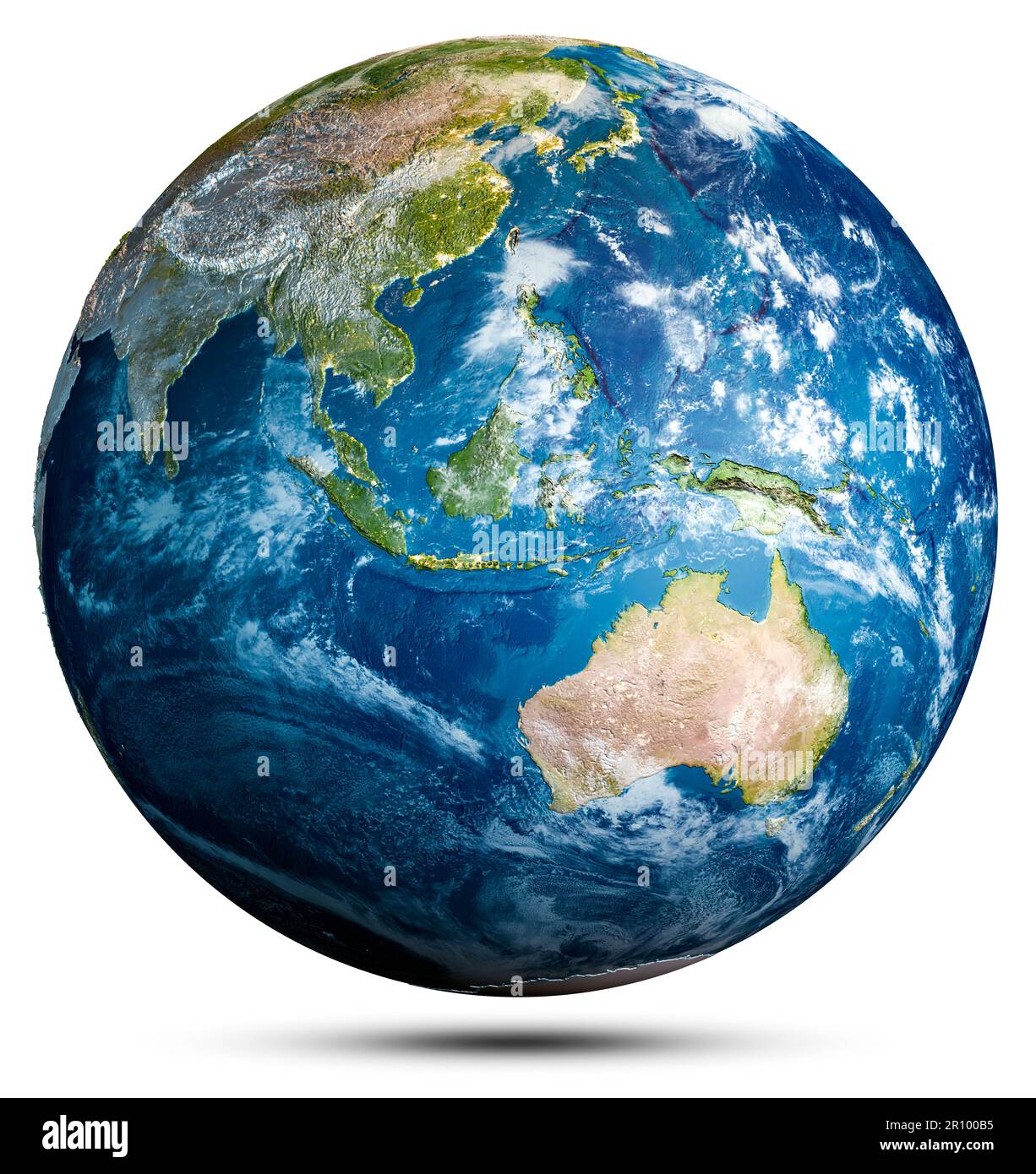 Mappa mondiale del globo terrestre. Elementi di questa immagine forniti dalla NASA. rendering 3d Foto Stock