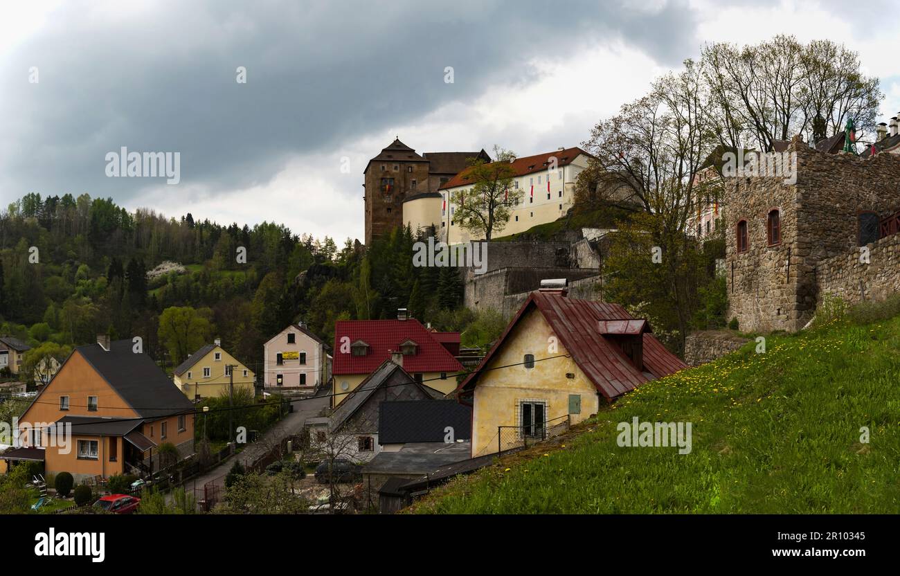 Città bohémien di Becov nad Teplou Foto Stock