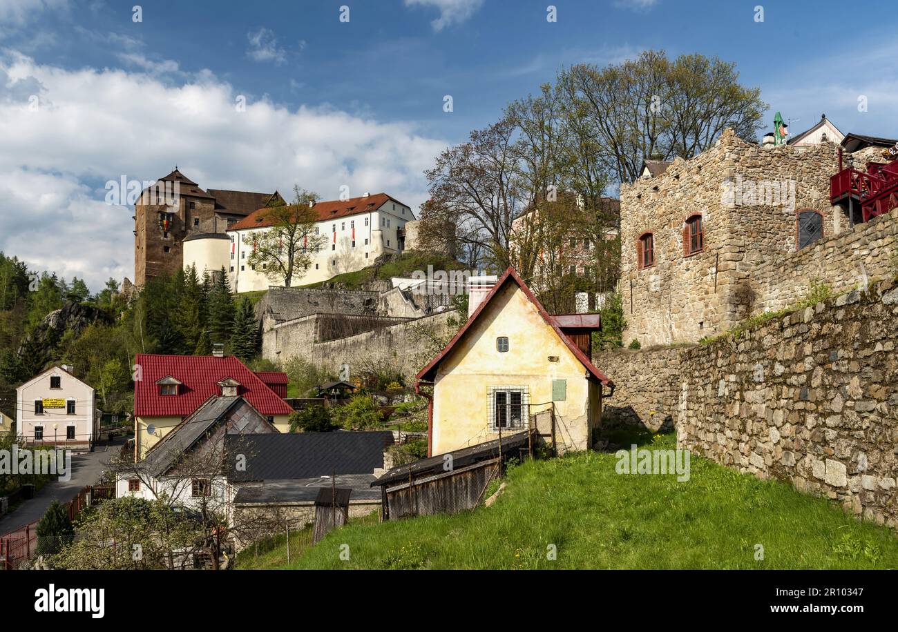 Città bohémien di Becov nad Teplou Foto Stock