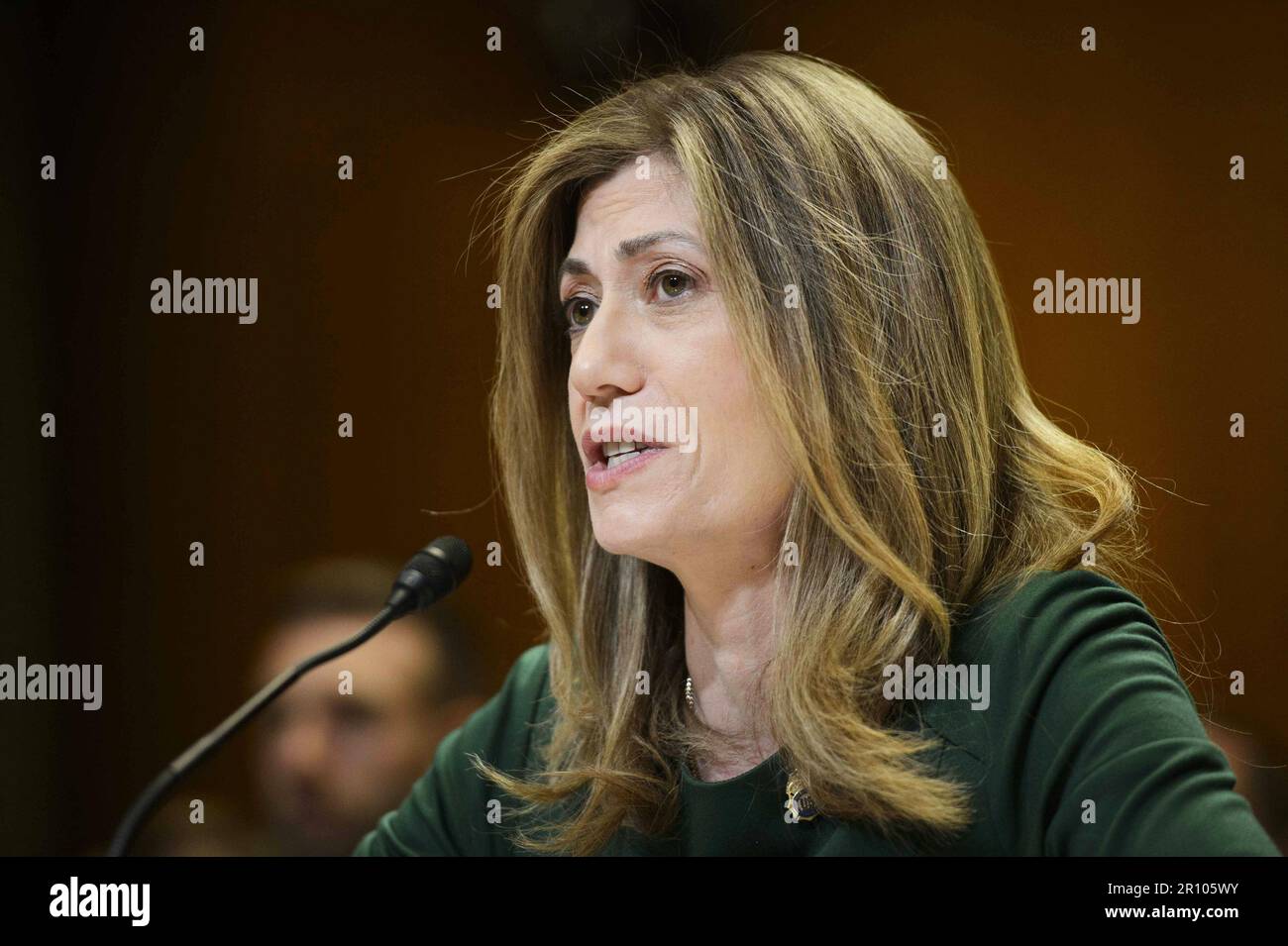 Washington, Stati Uniti. 10th maggio, 2023. L'amministratore della Drug Enforcement Administration Anne Milgram parla durante un'audizione della sottocommissione degli stanziamenti del Senato sul bilancio proposto per l'anno fiscale 2024 per l'FBI e il dea negli Stati Uniti Campidoglio a Washington, DC Mercoledì, 10 maggio 2023. Foto di Bonnie Cash/UPI Credit: UPI/Alamy Live News Foto Stock