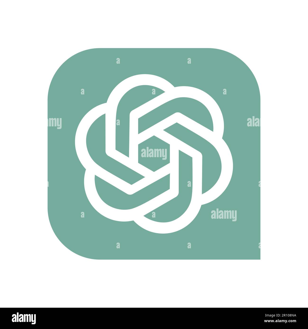 Vinnitsa, Ucraina - 8 maggio 2023: Logo ChatGPT. Illustrazione vettoriale editoriale isolata su sfondo bianco Illustrazione Vettoriale