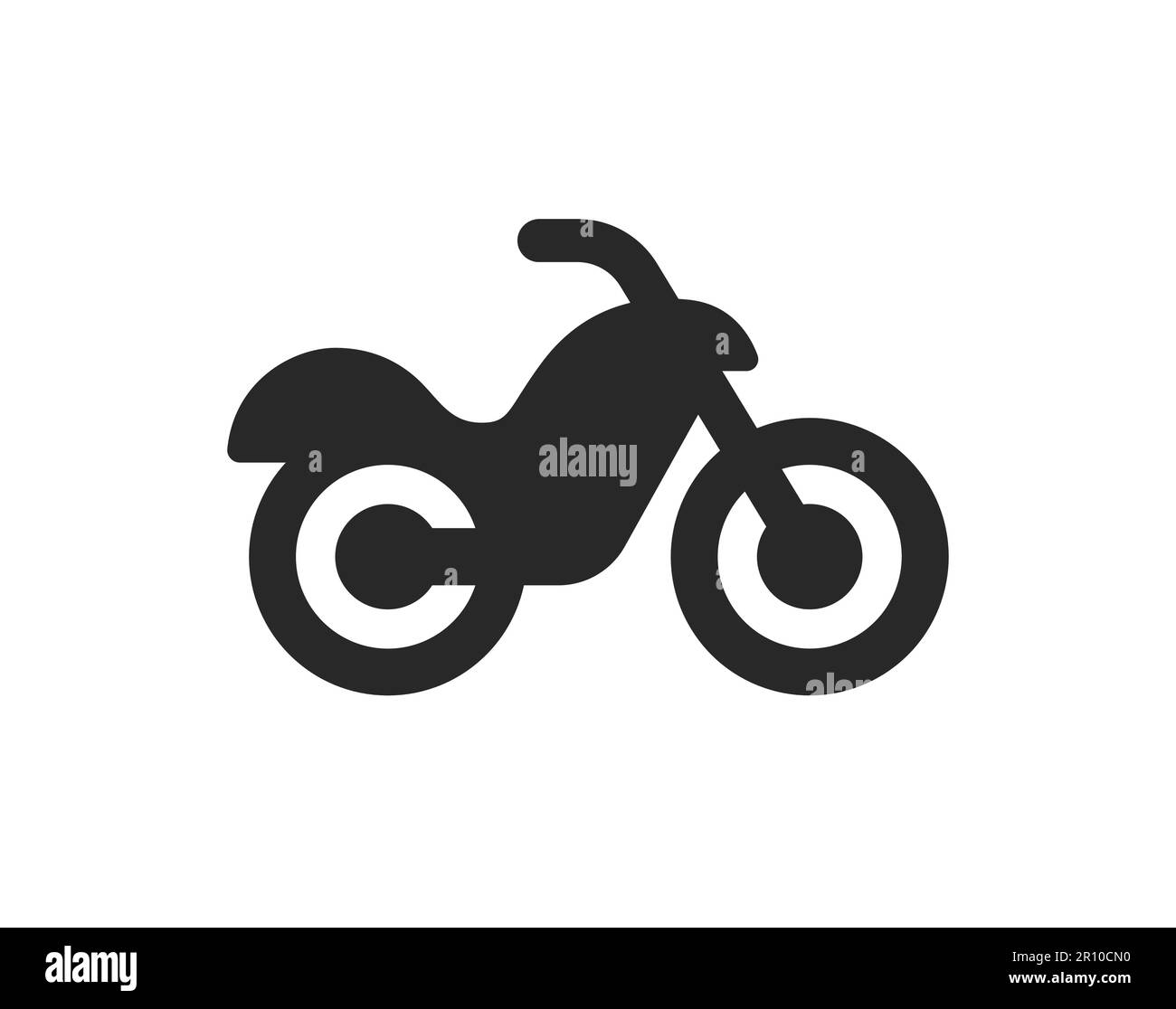 semplice moto moto scooter ciclomotore ciclomotore silhouette vista laterale icona simbolo vettore isolato su sfondo bianco Illustrazione Vettoriale