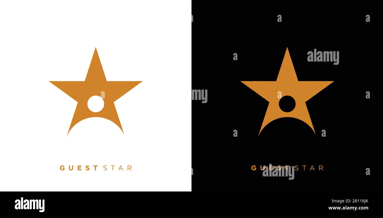Design esclusivo e moderno con logo guest star Illustrazione Vettoriale