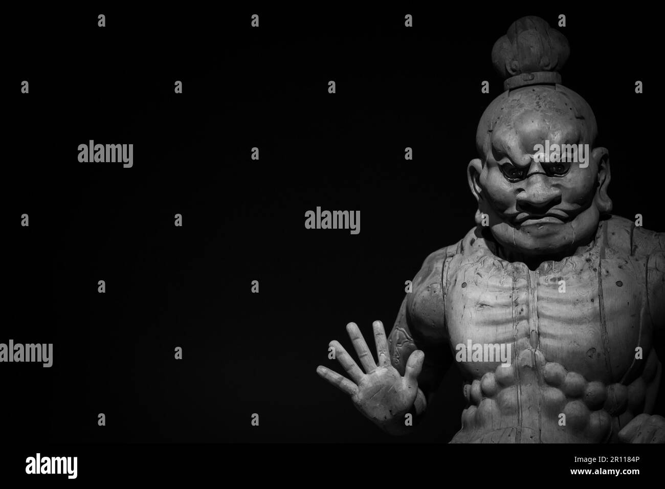 Giappone, woodmade Kongorikishi statua, muscolare, custodi del Buddha, 13 secolo Foto Stock