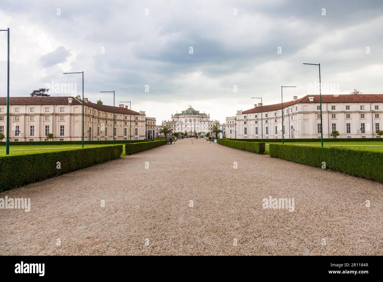 Stupinigi, Italia. Particolare esterno della Palazzina di Stupinigi, residenza reale dal 1946 Foto Stock