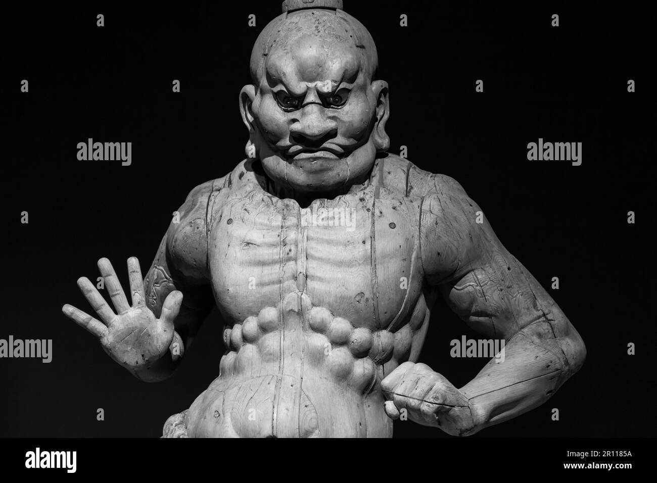 Giappone, woodmade Kongorikishi statua, muscolare, custodi del Buddha, 13 secolo Foto Stock