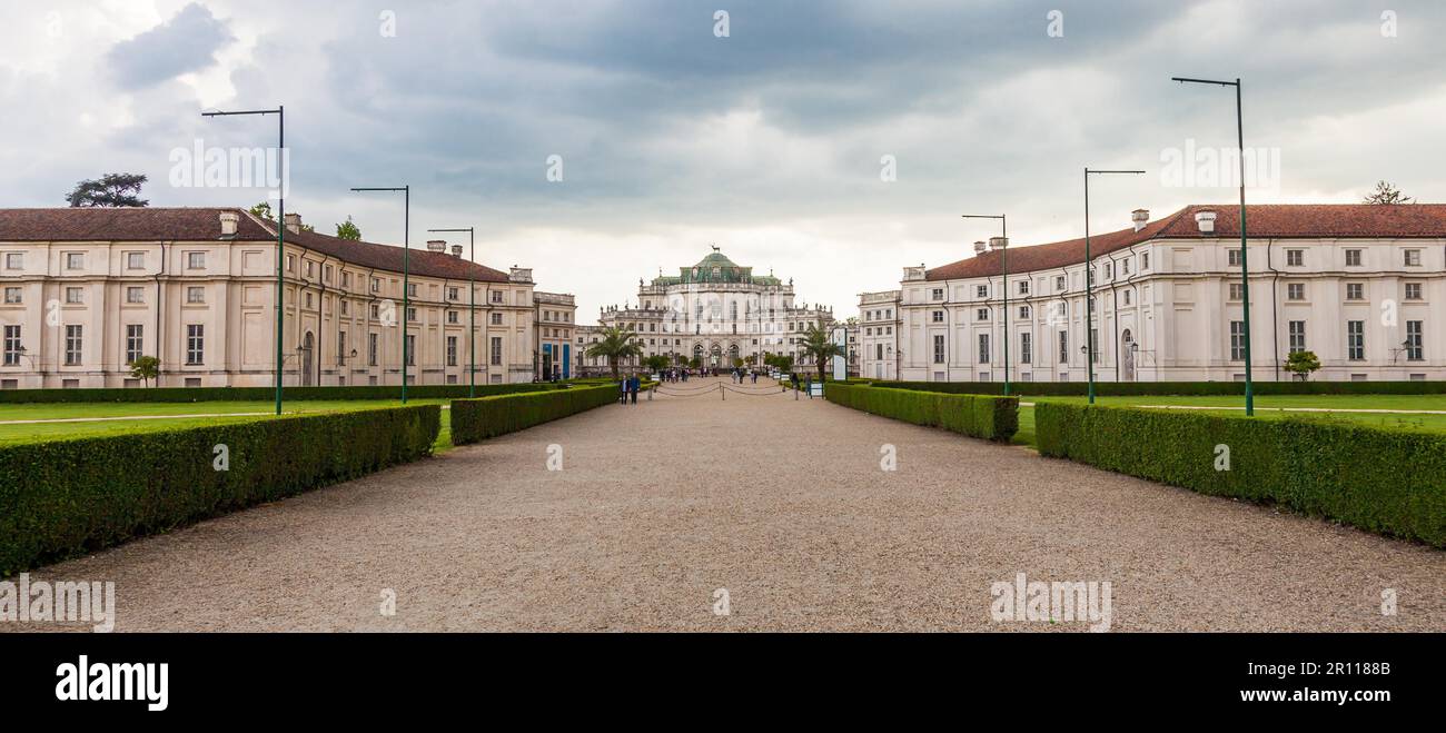 Stupinigi, Italia. Particolare esterno della Palazzina di Stupinigi, residenza reale dal 1946 Foto Stock