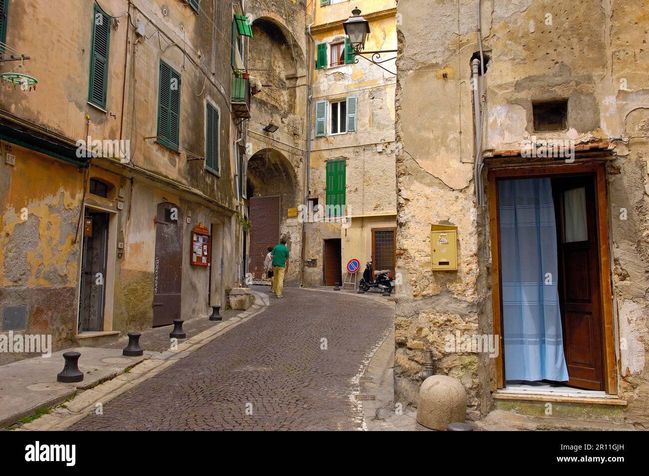 Ventimiglia, città vecchia, Liguria, Riviera Italiana, Provincia di Imperia, Italia Foto Stock