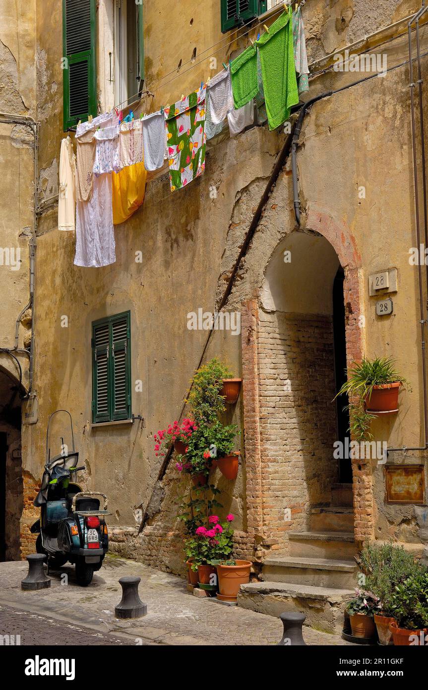 Ventimiglia, città vecchia, Liguria, Riviera Italiana, Provincia di Imperia, Italia Foto Stock
