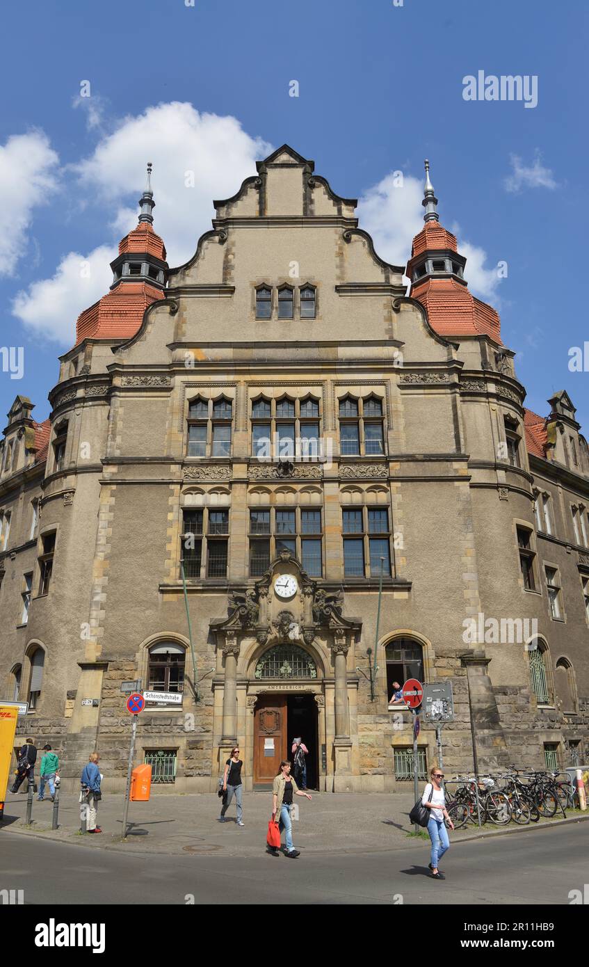 Neukoelln Tribunale locale, Karl-Marx-Strasse, Neukoelln, Berlino, Germania Foto Stock