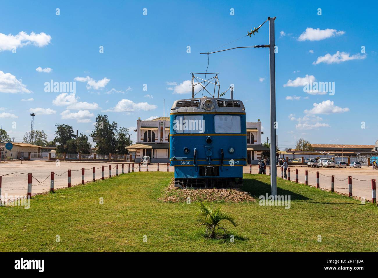 Stazione ferroviaria di Lubumbashi, Repubblica Democratica del Congo Foto Stock