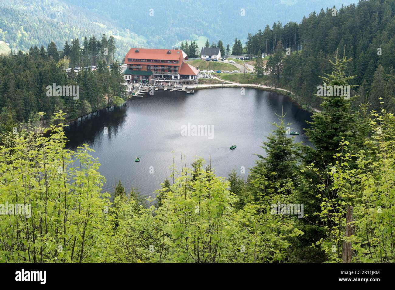 Parco Nazionale della Foresta Nera, Mummelsee, Baden-Wuerttemberg, Germania Foto Stock