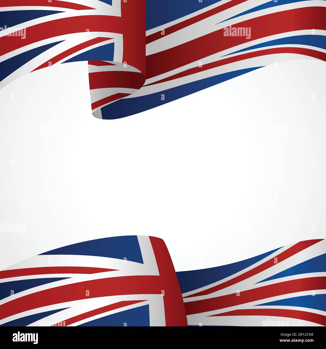 Decorazione delle insegne del Regno Unito su bianco Illustrazione Vettoriale