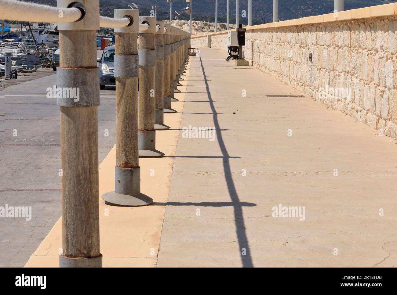Barriera di sicurezza a Latchi Foto Stock