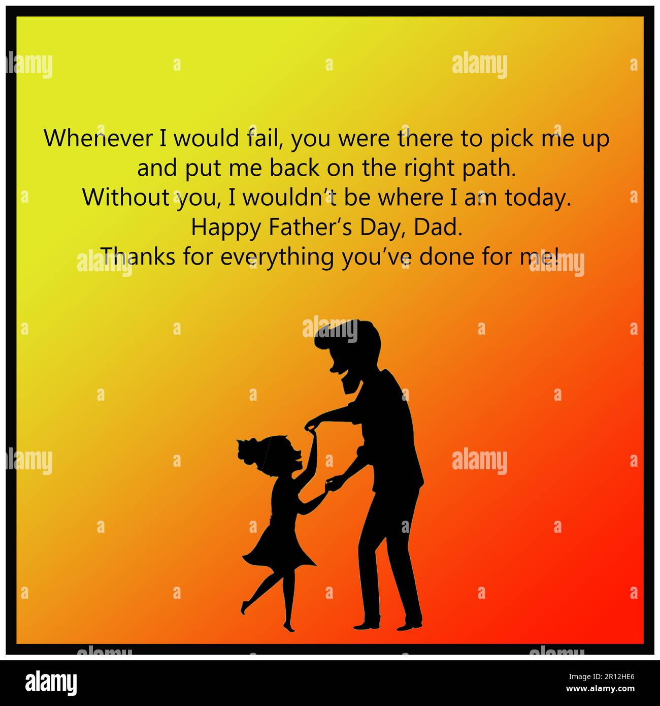 La Festa del Padre augura una varietà di messaggi 2023 Foto Stock