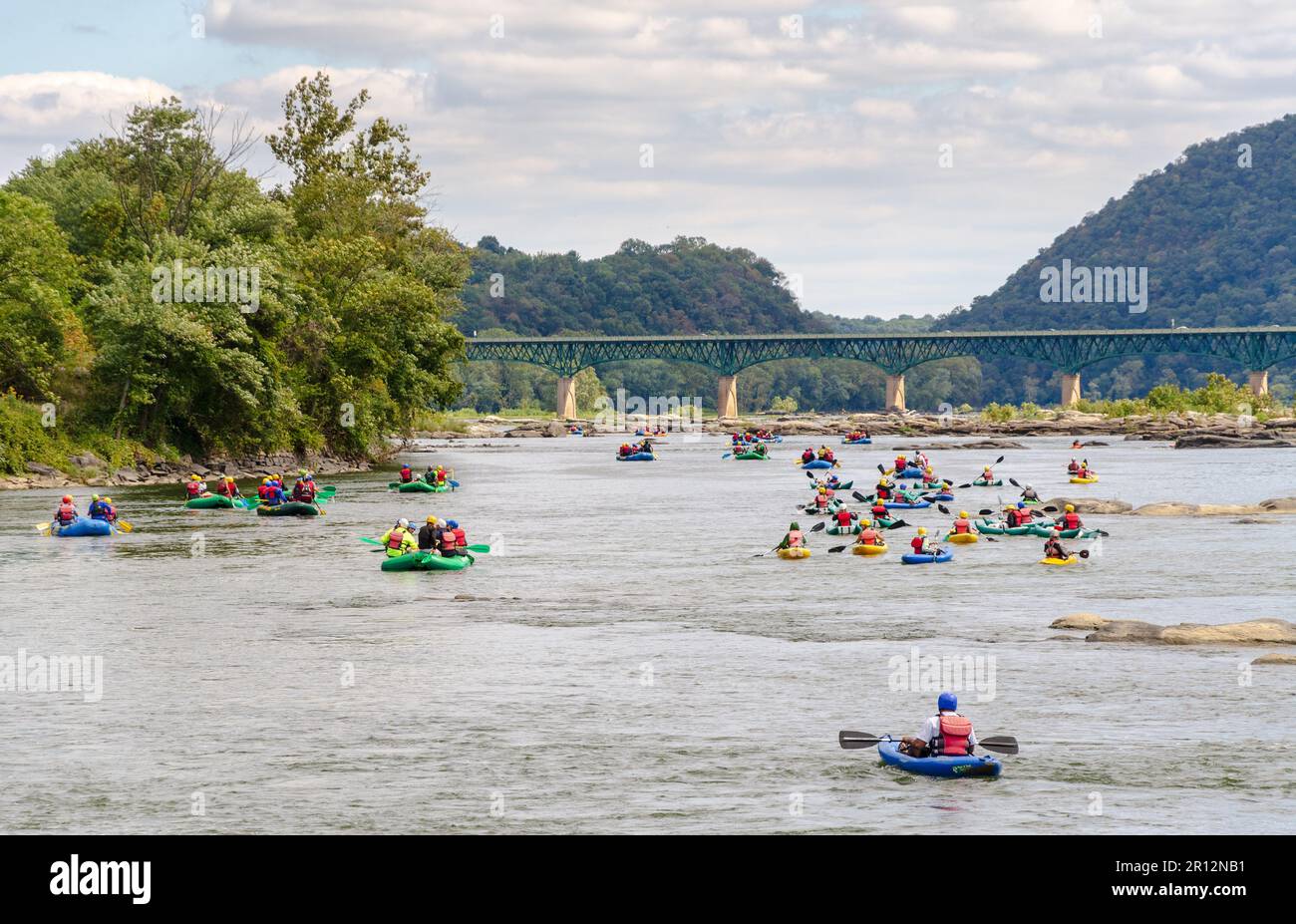 Splendida giornata al parco storico nazionale di Harpers Ferry Foto Stock