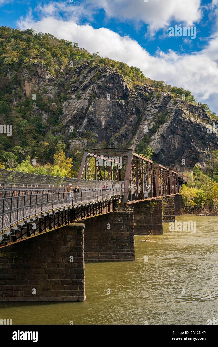 Splendida giornata al parco storico nazionale di Harpers Ferry Foto Stock