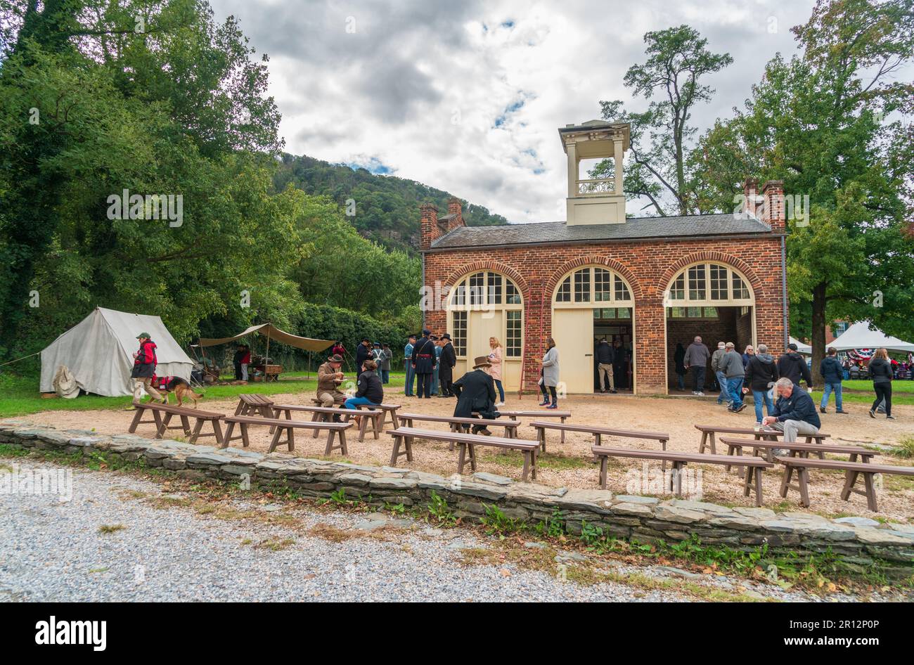 Splendida giornata al parco storico nazionale di Harpers Ferry Foto Stock