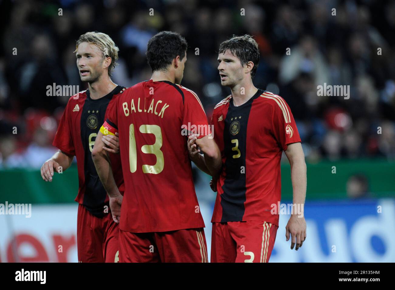 Simon Rolfes, Michael Ballck, Arne Friedrich Fußball Länderspiel, Deutschland - Südafrika 2:0, 5,9.2009. Foto Stock