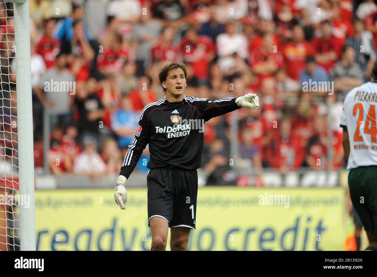 René Adler Torwart Leverkusen Fußball Bundesliga Bayer 04 Leverkusen - Werder Bremen 0:0. 20,9.2009. Foto Stock