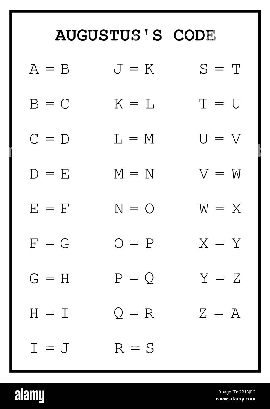 Il codice di Augusto. Foto Stock