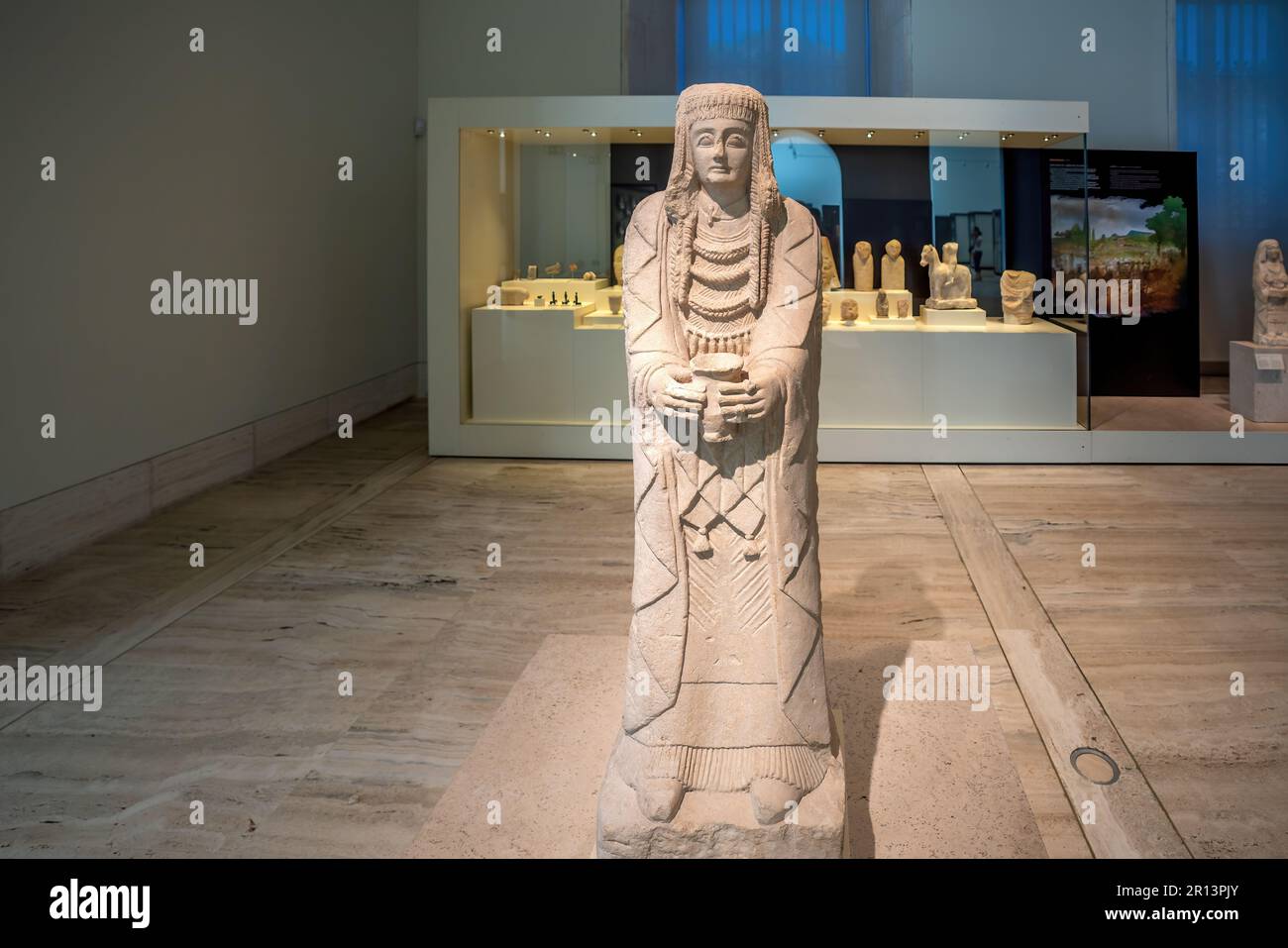 Lady of Cerro de los Santos scultura iberica al Museo Archeologico Nazionale - Madrid, Spagna Foto Stock