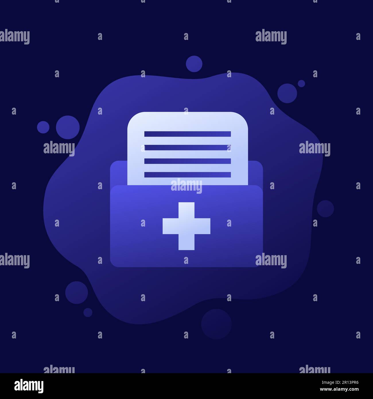 icona vettore anamnesi o cartella paziente Illustrazione Vettoriale