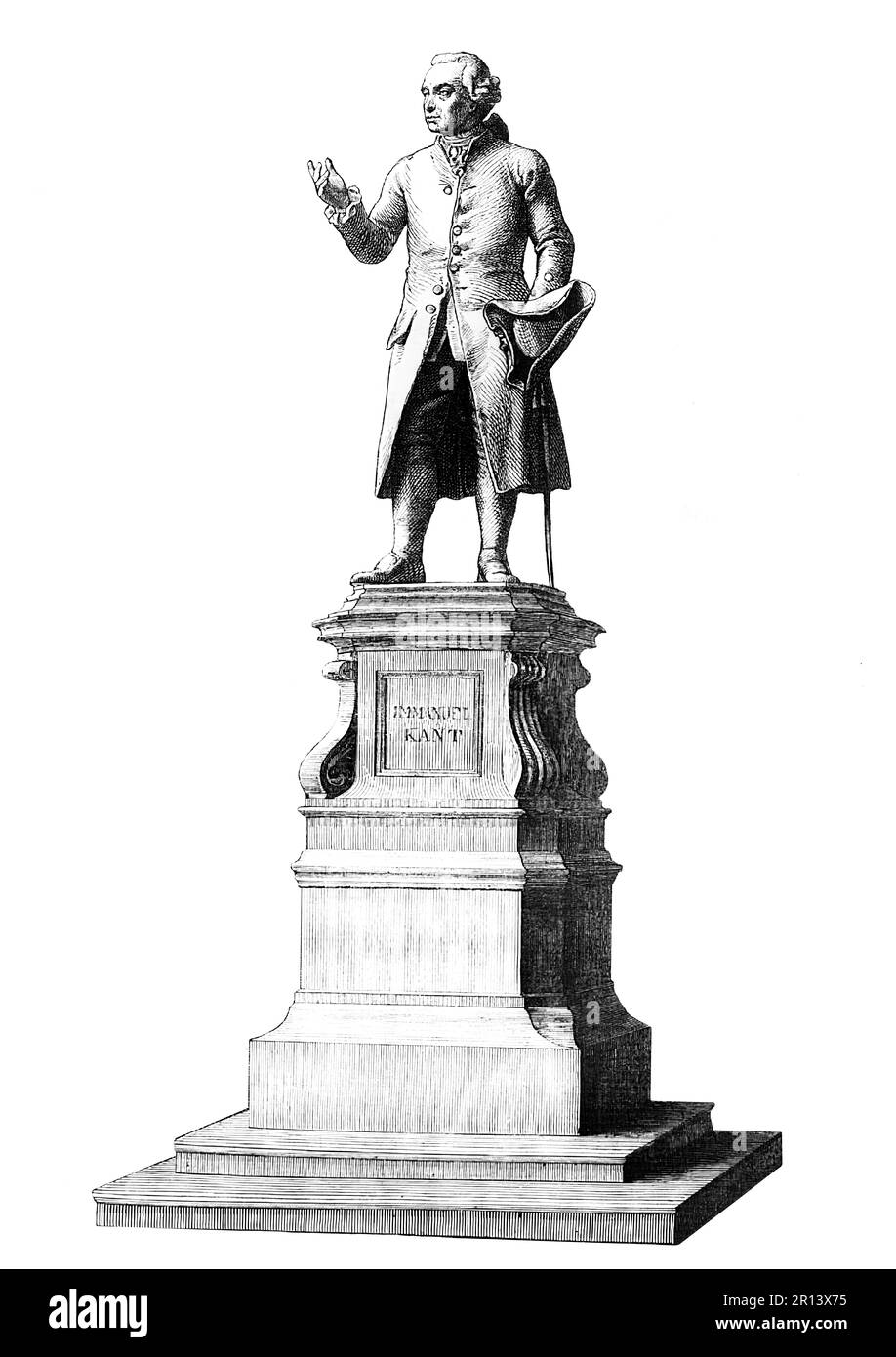 Immanuel Kant, 1724 - 1804, filosofo tedesco dell'Illuminismo Foto Stock