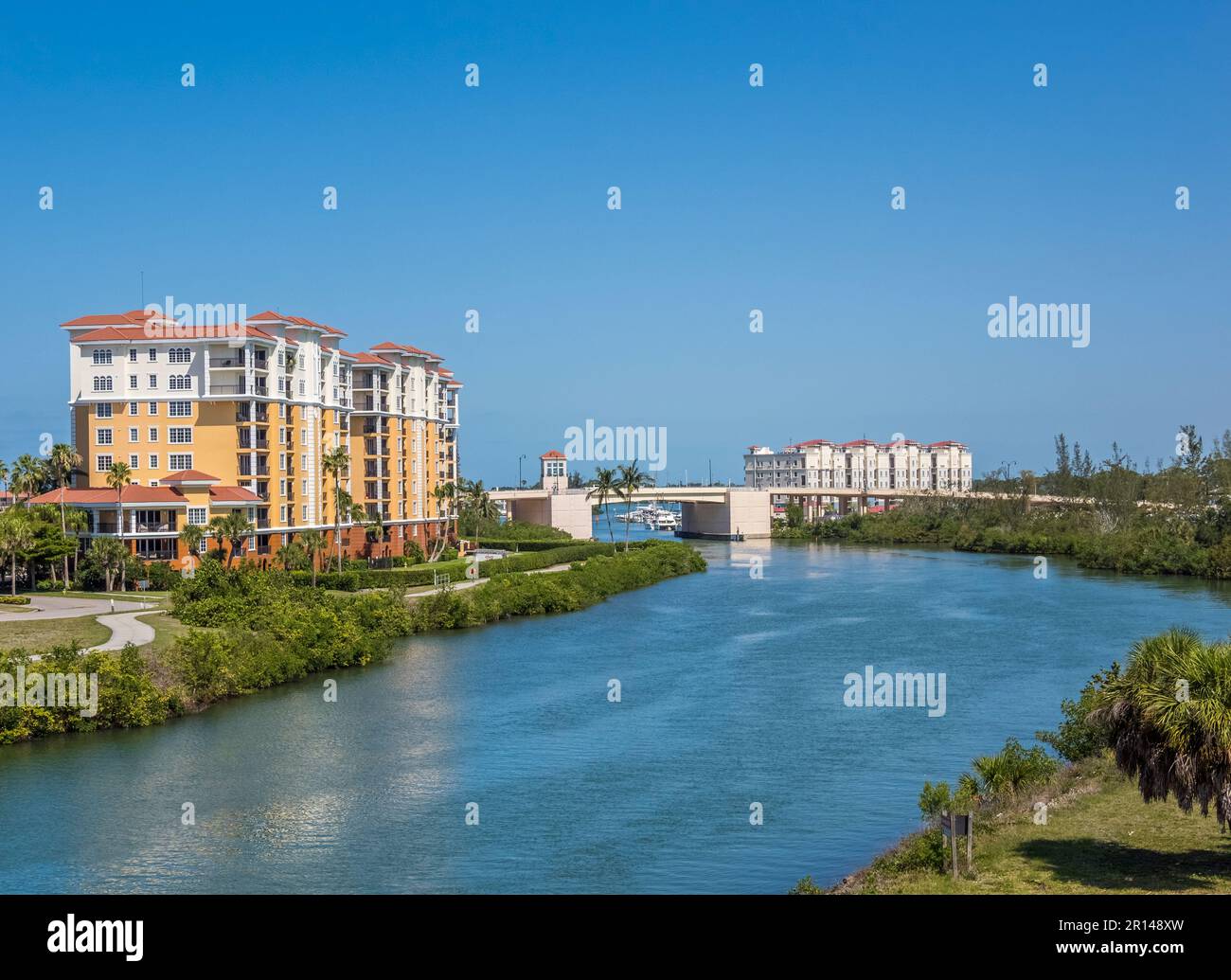 La Gulf Intercoastal Waterway a Venezia Florida USA Foto Stock